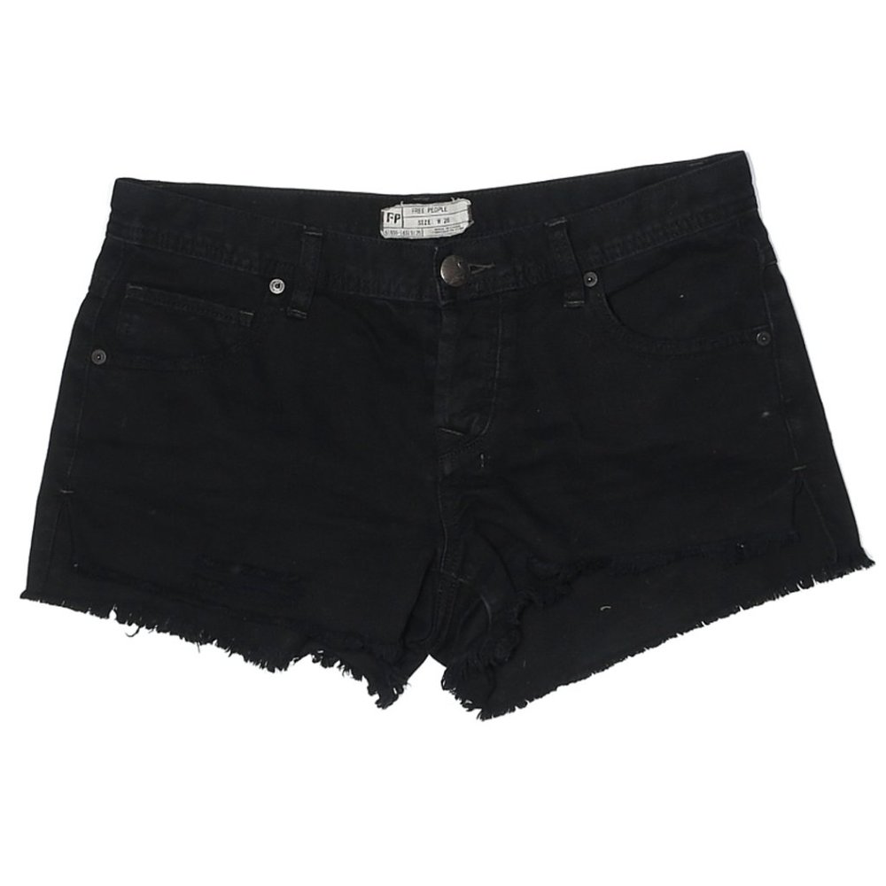 Free People Black Denim Shorts - Rarely Worn